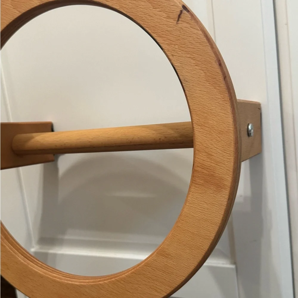 Solid wood valet stand, wall coat rack. Like New.